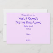 Paarse uitnodiging winterbomen (Achterkant)