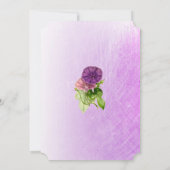 Paarse uitnodigingen tot bruiloft in petunias (Achterkant)