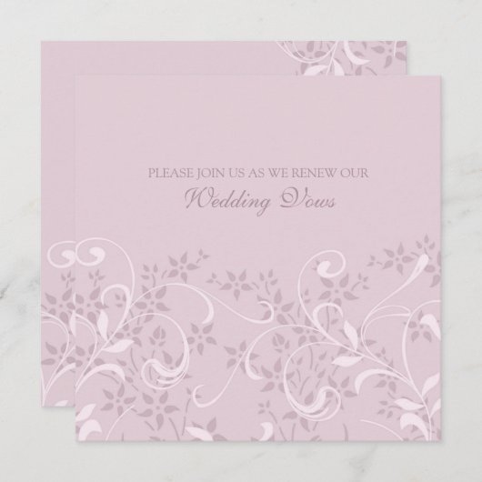Paarse uitnodigingen tot vernieuwing van het huwel (Voorkant / Achterkant)