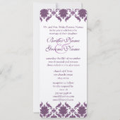  Paarse uitnodigingen tot weduwschap over Damask (Achterkant)