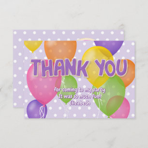 paarse uitsparing koekjes ballonnen verjaardag dan bedankkaart