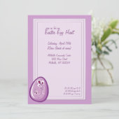 Paarse uitvindingen bij paaseieren kaart (Staand voorkant)