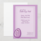 Paarse uitvindingen bij paaseieren kaart (Voorkant / Achterkant)