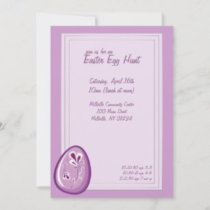 Paarse uitvindingen bij paaseieren kaart