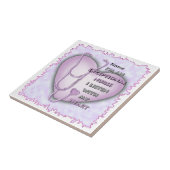 Paarse Uitzonderlijke Custom Nurse tegel Tegeltje (Zijkant)