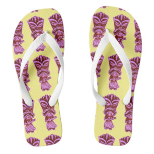 Paarse Uke Tiki Teenslippers