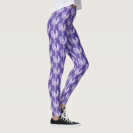 Paarse ultra-violet irispatroon leggings