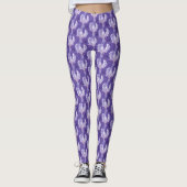 Paarse ultra-violet irispatroon leggings (Voorkant)