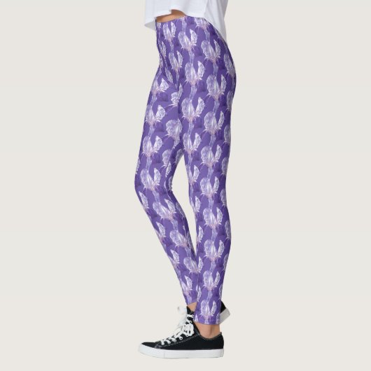 Paarse ultra-violet irispatroon leggings (Links)