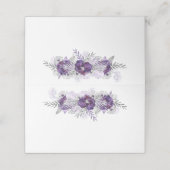 Paarse Ultra Violet Lavendel Grijs Waterverf Rozen Plaatskaartje (Buitenkant ongevouwen)