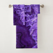 Paarse ultra Violett Agate Mineral Gemstone Bad Handdoek (Insitu)