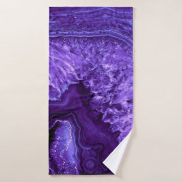 Paarse ultra Violett Agate Mineral Gemstone Bad Handdoek