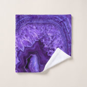 Paarse ultra Violett Agate Mineral Gemstone Bad Handdoek (Wasdoekje)