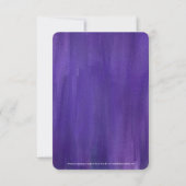 Paarse ultraviolette moderne kunst met de prentbri save the date (Achterkant)