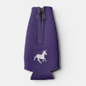 Paarse Unicorn Aangepaste flessenkoeler Flesjeskoeler (Achterkant)