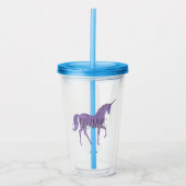 Paarse Unicorn Acryl Drinkbeker (Voorkant)