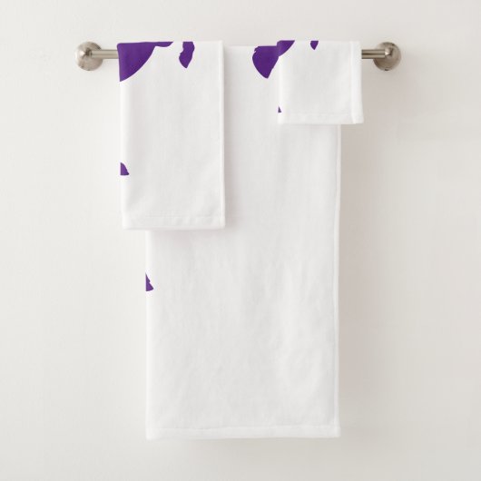 Paarse Unicorn Bad Handdoek (Insitu)