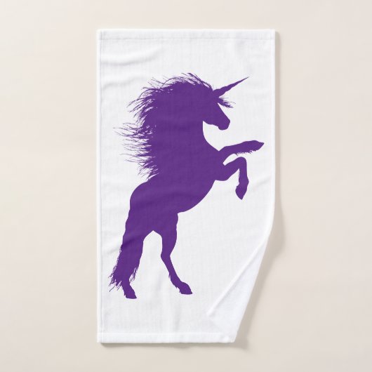 Paarse Unicorn Bad Handdoek (Handdoek)