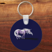 Paarse Unicorn Badge Sleutelhanger (Voorkant)