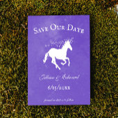 Paarse Unicorn bewaart de aankondiging van de datu