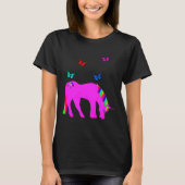 Paarse Unicorn & Butterflies T-Shirt ZKOA (Voorkant)