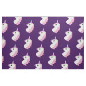 Paarse Unicorn Emoji Pattern Fabric Stof (Fat Quarter)