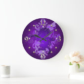 Paarse Unicorn Fantasy Clock Grote Klok (Huis)