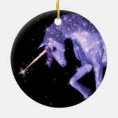 Paarse Unicorn Fantasy Keramisch Ornament (Achterkant)