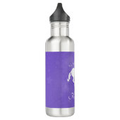 Paarse Unicorn - Gepersonaliseerd Waterfles (Links)
