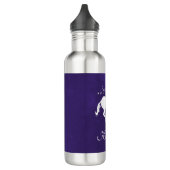 Paarse Unicorn - Gepersonaliseerd Waterfles (Links)