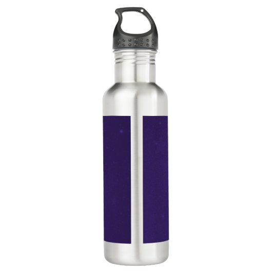 Paarse Unicorn - Gepersonaliseerd Waterfles (Achterkant)