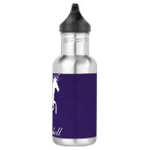 Paarse Unicorn - Gepersonaliseerd Waterfles (Rechts)