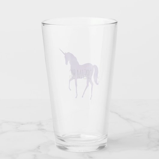 Paarse Unicorn Glas (Achterkant)