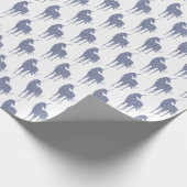 Paarse Unicorn Glitter Cadeaupapier (Hoek)