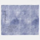 Paarse Unicorn Glitter gepersonaliseerd Fleece Deken (Voorkant (Horizontaal))