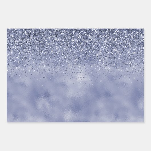 Paarse Unicorn Glitter Inpakpapier Vel (Voorkant)