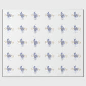 Paarse Unicorn Gold Glitter Dream Big Sparkle Cadeaupapier (Vlak)