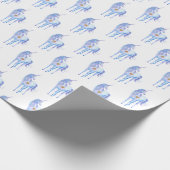 Paarse Unicorn Gold Glitter Heart Cadeaupapier (Hoek)