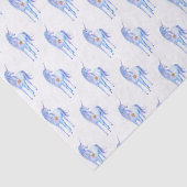 Paarse Unicorn Gold Glitter Heart Tissuepapier (Detail)