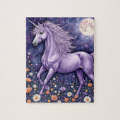 Paarse Unicorn Legpuzzel (Verticaal)