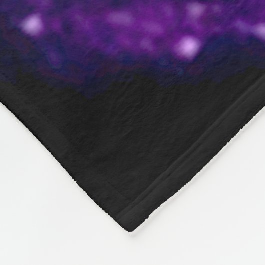 Paarse Unicorn Lovers Satin Plush Fleece Deken (Hoek)