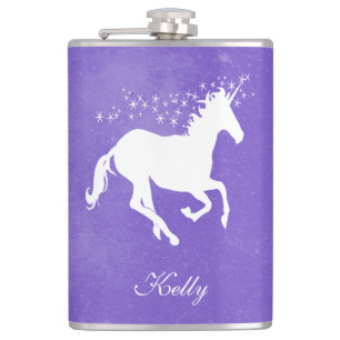 Paarse Unicorn maatkolf Heupfles