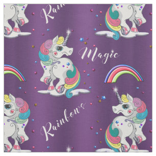 Paarse Unicorn Magic Stof