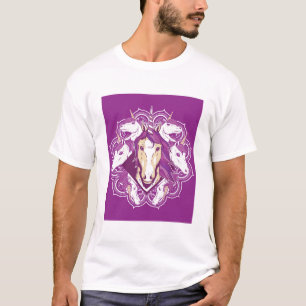Paarse Unicorn Mandala T-shirt