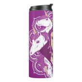 Paarse Unicorn Mandala Thermosbeker (Gedraaid links)