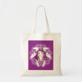 Paarse Unicorn Mandala Tote Bag (Voorkant)