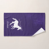 Paarse Unicorn persoonlijke dodenset Bad Handdoek (Handdoek)