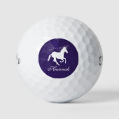 Paarse Unicorn Persoonlijke Golf Balls Golfballen (Voorkant)
