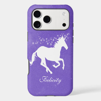 Paarse Unicorn Persoonlijke Hoesje-Mate iPhone Cas