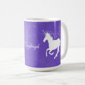Paarse Unicorn persoonlijke koffie-Mok Koffiemok (Voorkant rechts)